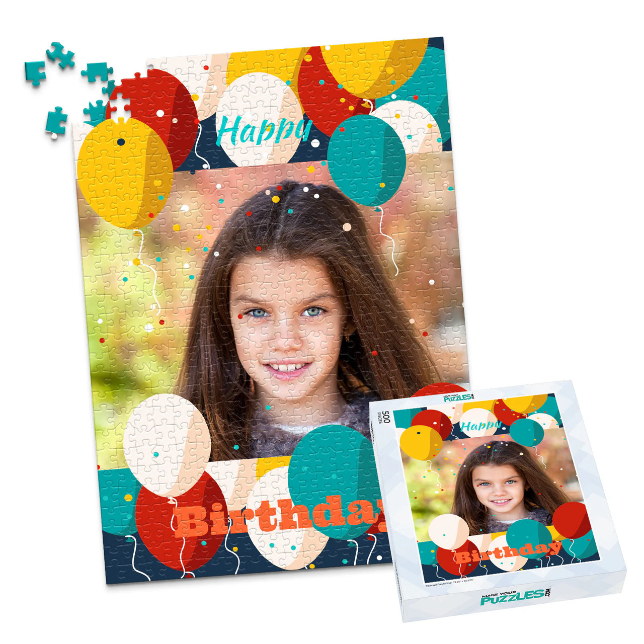 Birthday Balloons Photo Puzzle - 500 piece and box