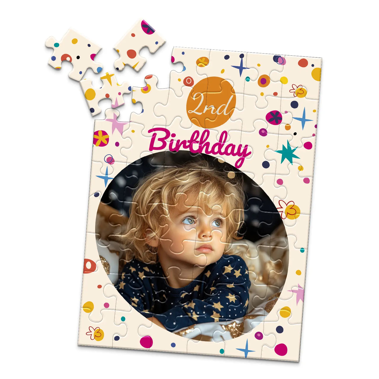 Birthday Confetti Photo Puzzle - 48 piece