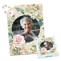 Birthday Floral Wreath Photo Puzzle - 500 piece and box