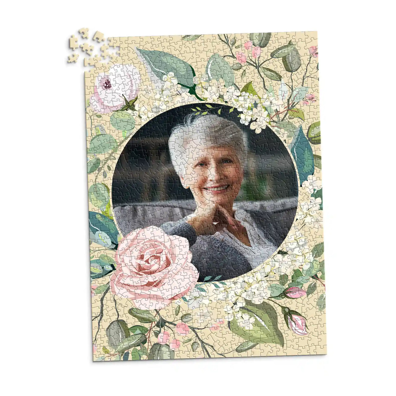 Birthday Floral Wreath Photo Puzzle - 1000 piece