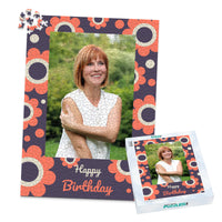 Birthday Retro Floral Photo Puzzle - 1000 piece and box