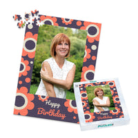 Birthday Retro Floral Photo Puzzle - 252 piece and box