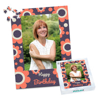 Birthday Retro Floral Photo Puzzle - 500 piece and box