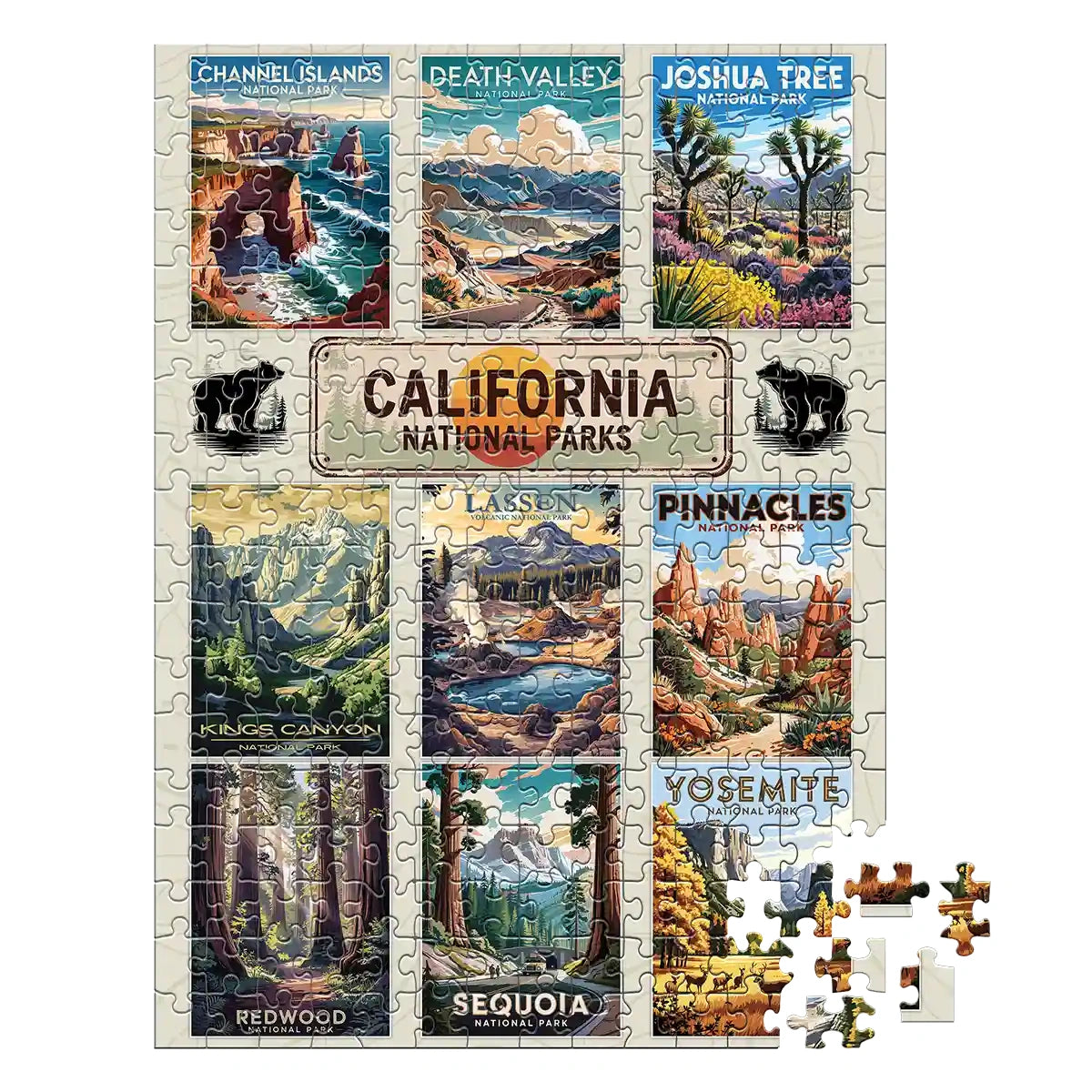 California National Parks Collage Jigsaw Puzzle 252 pieces by MakeYourPuzzles