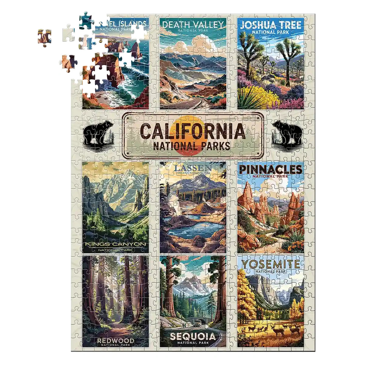 California National Parks Collage Jigsaw Puzzle 500 pieces by MakeYourPuzzles