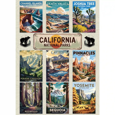 California National Parks Collage Puzzle | Made in the USA