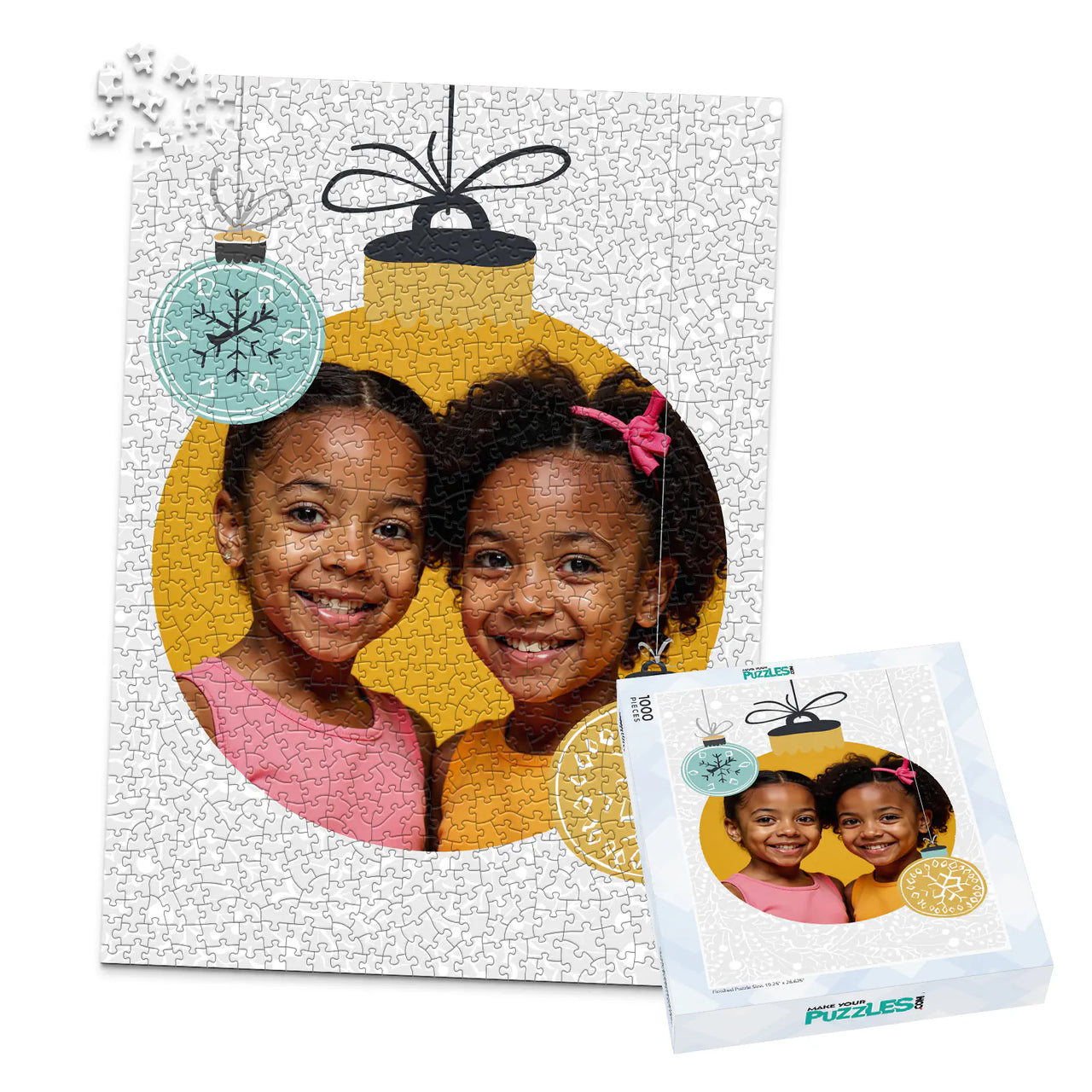 Christmas Bauble Frame Photo Puzzle - 1000 piece and box