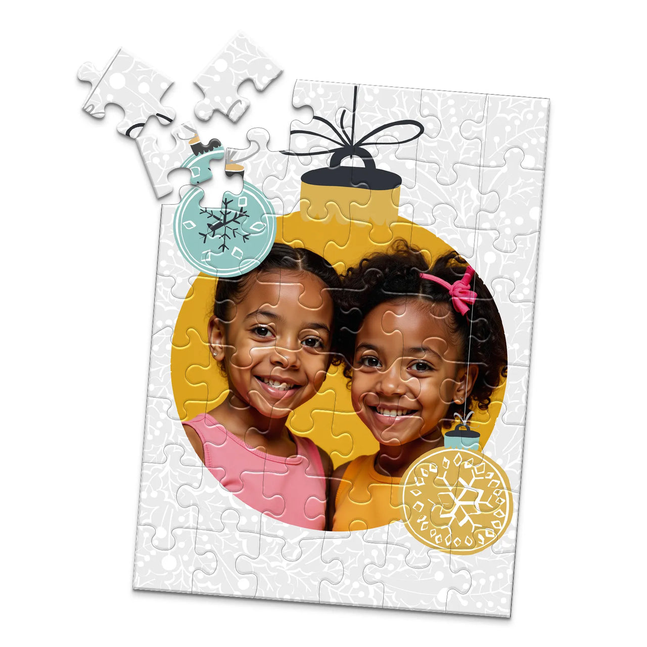 Christmas Bauble Frame Photo Puzzle - 48 piece