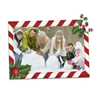Christmas Candy-cane Border Photo Puzzle - 500 piece