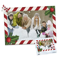 Christmas Candycane Border Photo Puzzle - 1000 piece and box