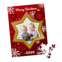 Christmas Gold Star Photo Puzzle - 100 piece
