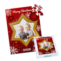 Christmas Gold Star Photo Puzzle - 100 piece and box