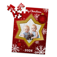 Christmas Gold Star Photo Puzzle - 48 piece