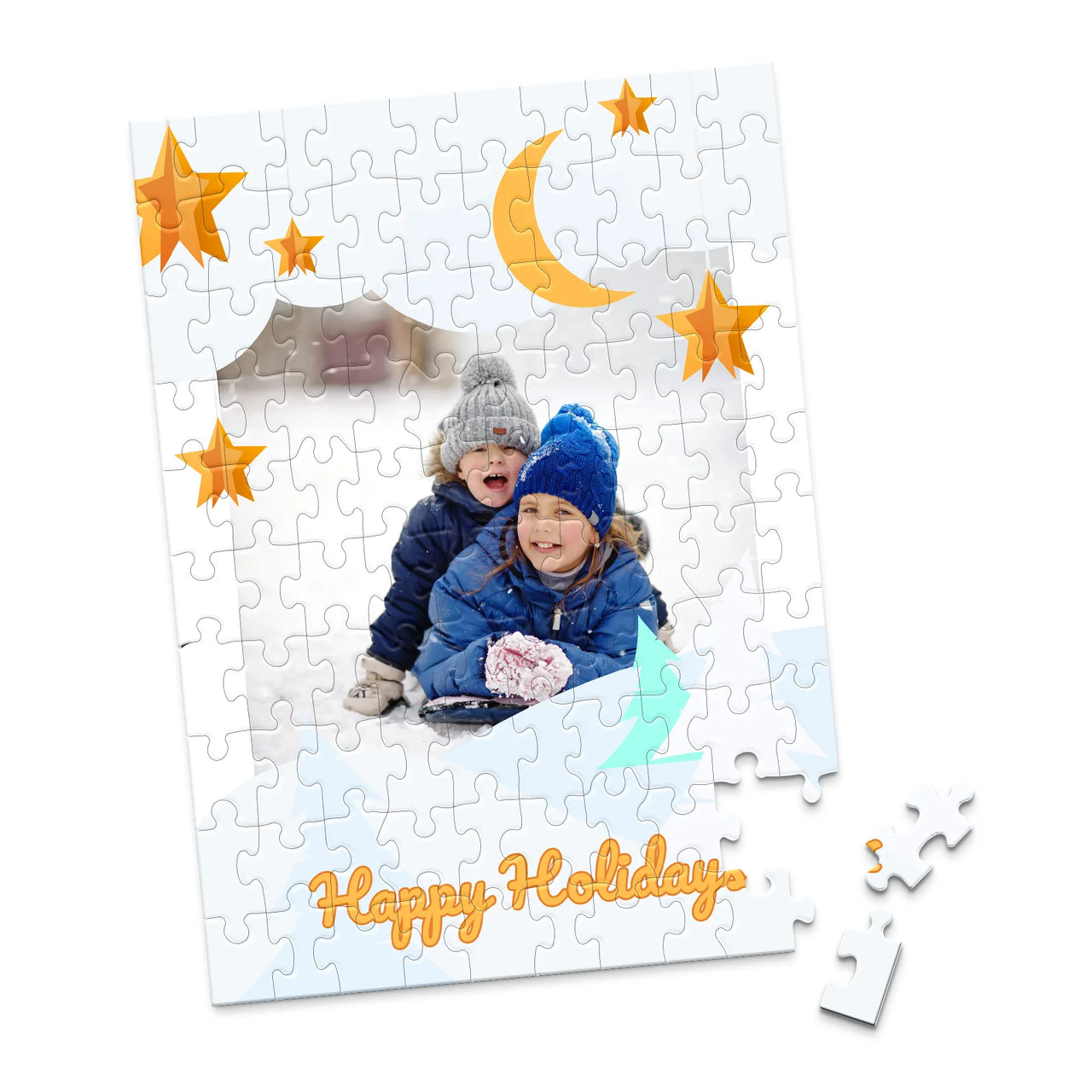 Christmas Moon Stars Photo Puzzle - 100 piece