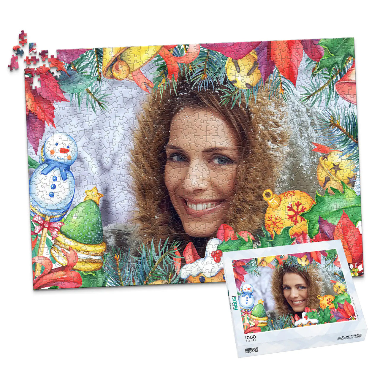Christmas Ornaments Photo Puzzle - 1000 piece and box