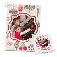 Christmas Retro Ornaments Photo Puzzle - 1000 piece and box