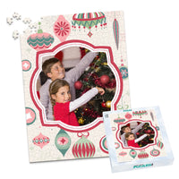 Christmas Retro Ornaments Photo Puzzle - 500 piece and box