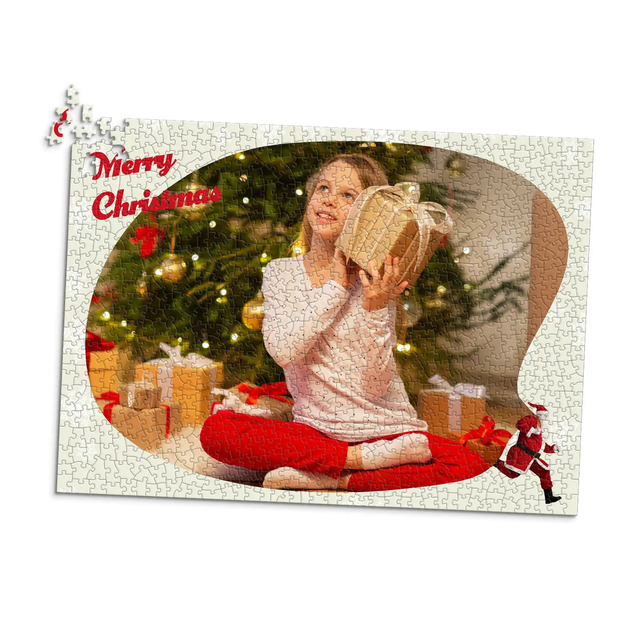 Christmas Snowflake Santa Photo Puzzle - 1000 piece