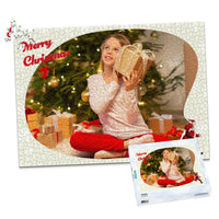 Christmas Snowflake Santa Photo Puzzle - 1000 piece and box