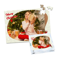Christmas Snowflake Santa Photo Puzzle - 100 piece and box