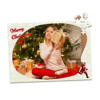 Christmas Snowflake Santa Photo Puzzle - 252 piece
