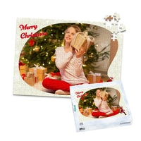 Christmas Snowflake Santa Photo Puzzle - 252 piece and box