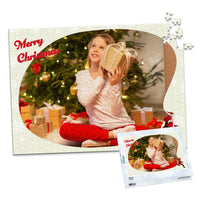 Christmas Snowflake Santa Photo Puzzle - 500 piece and box