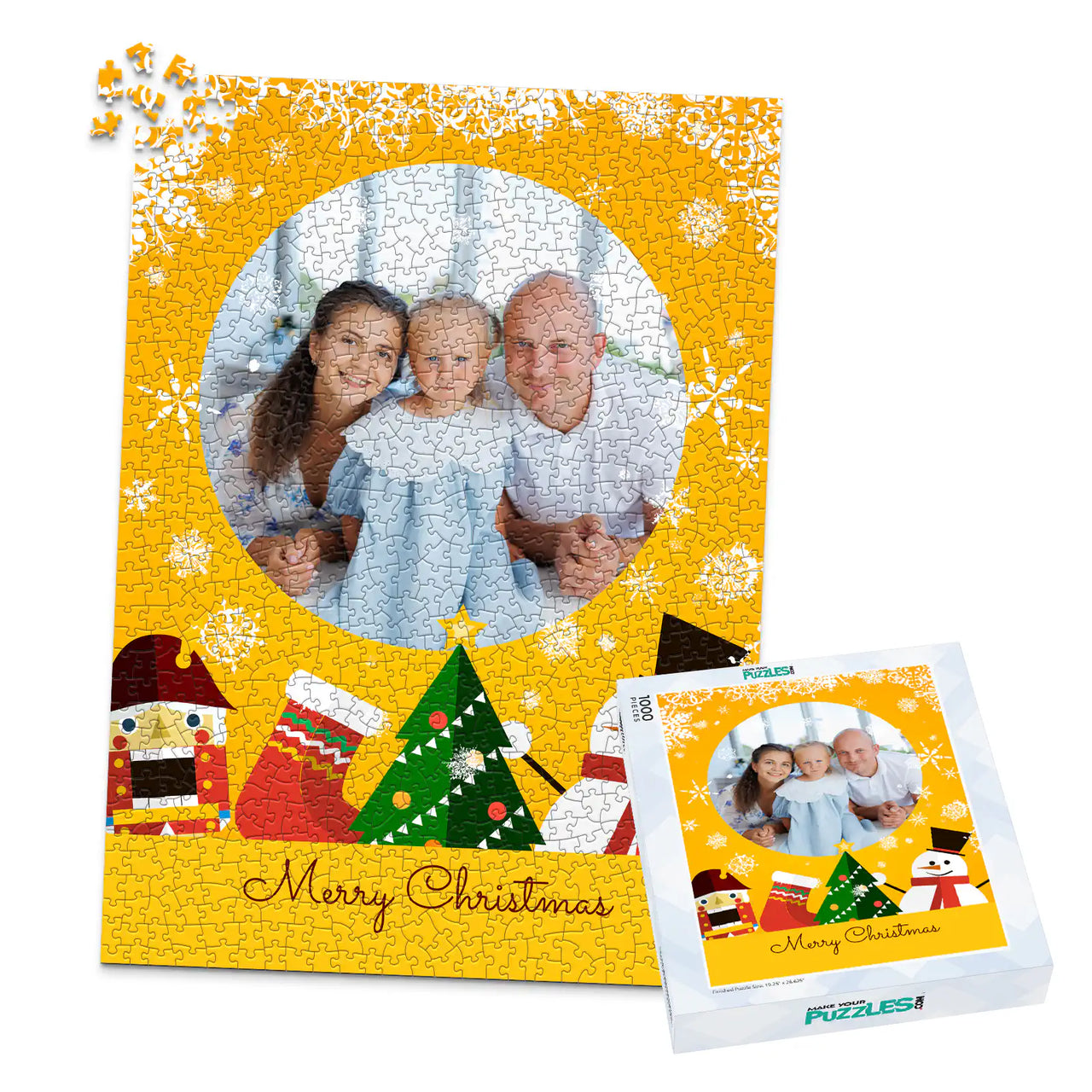 Christmas Snowman Nutcracker Photo Puzzle - 1000 piece and box