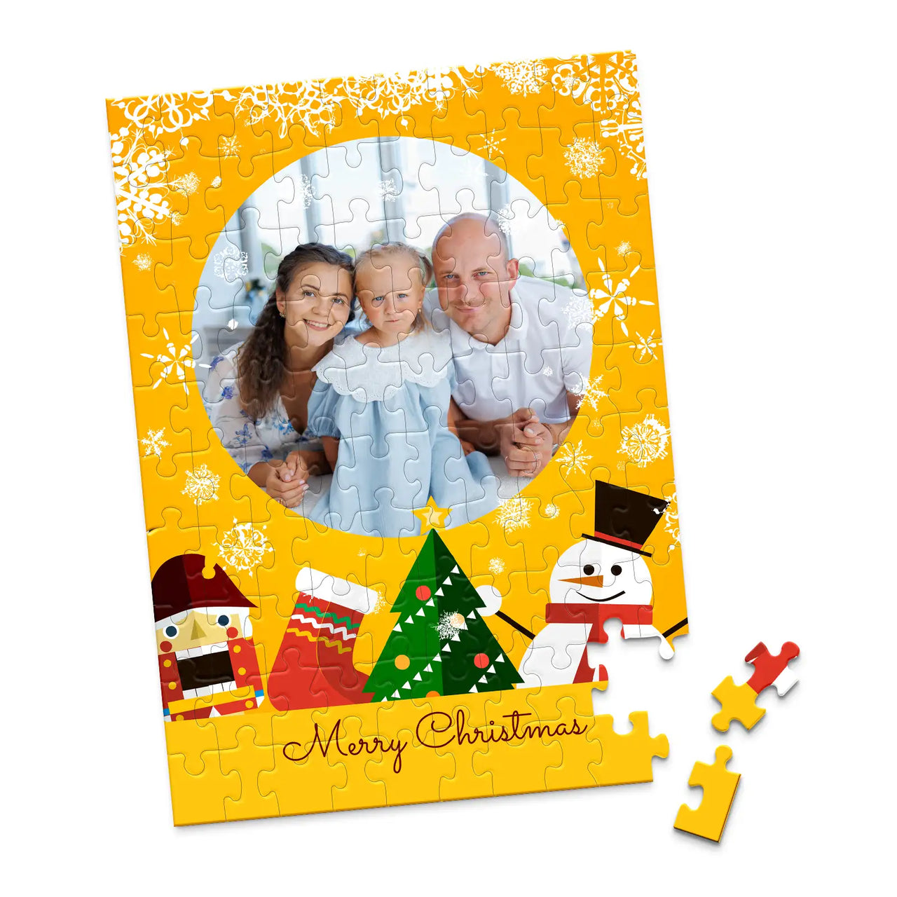 Christmas Snowman Nutcracker Photo Puzzle - 100 piece