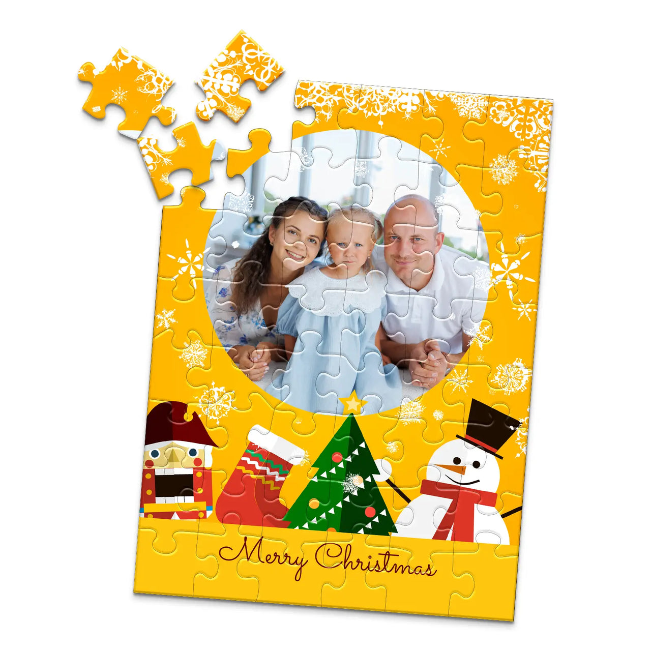Christmas Snowman Nutcracker Photo Puzzle - 48 piece