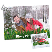 Christmas Pine Candycane Photo Puzzle - 1000 piece and box