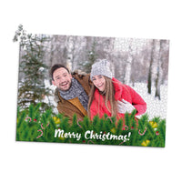 Christmas Pine Candycane Photo Puzzle - 1000 piece