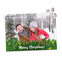 Christmas Pine Candycane Photo Puzzle - 252 piece