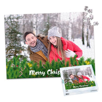 Christmas Pine Candycane Photo Puzzle - 500 piece and box