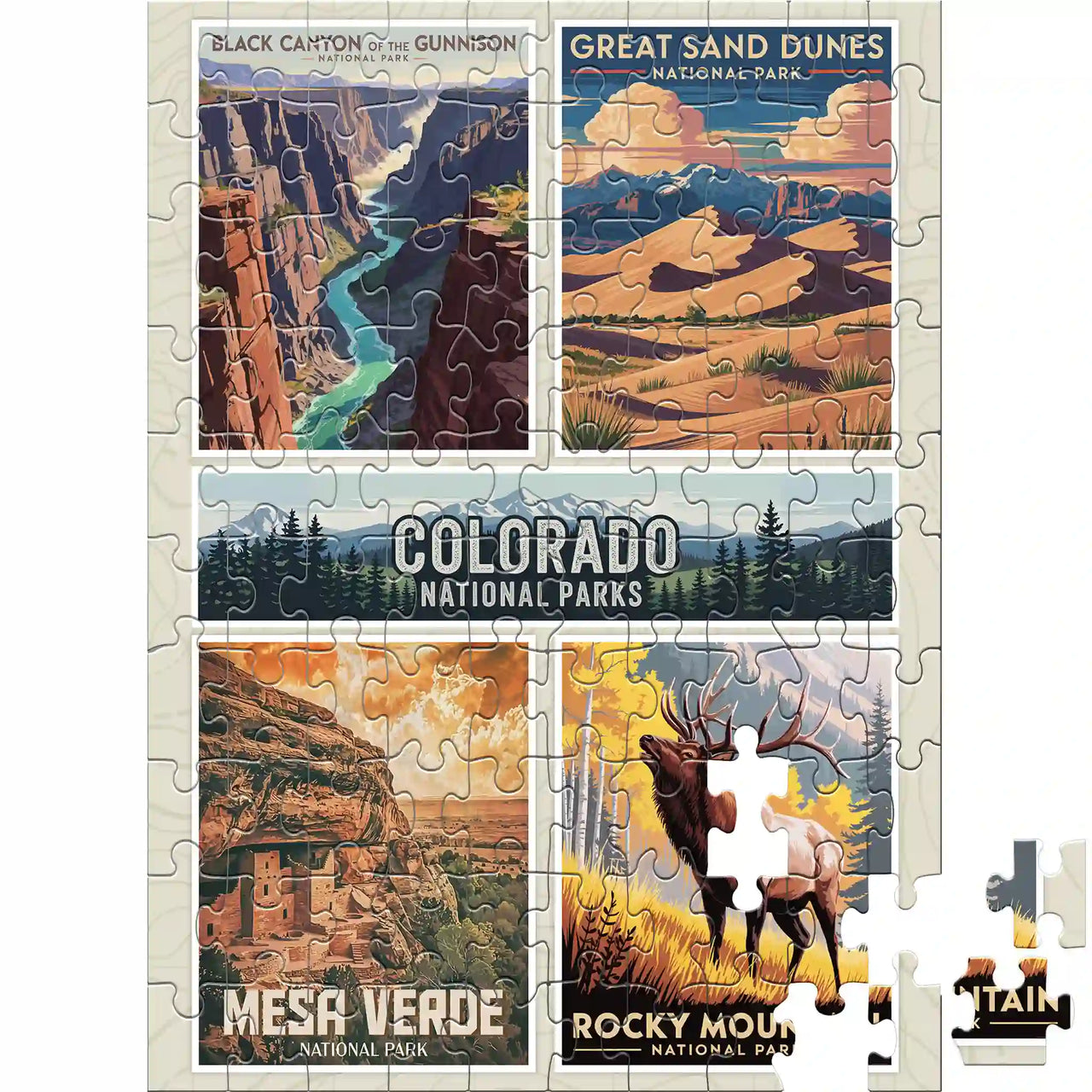 Colorado National Parks Puzzle Collage 100 piece puzzle by MakeYourPuzzles