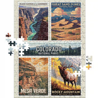 Thumbnail for Colorado National Parks Puzzle Collage 252 piece puzzle by MakeYourPuzzles