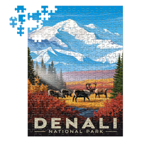 Thumbnail for Denali National Park Caribou 252 piece puzzle by MakeYourPuzzles