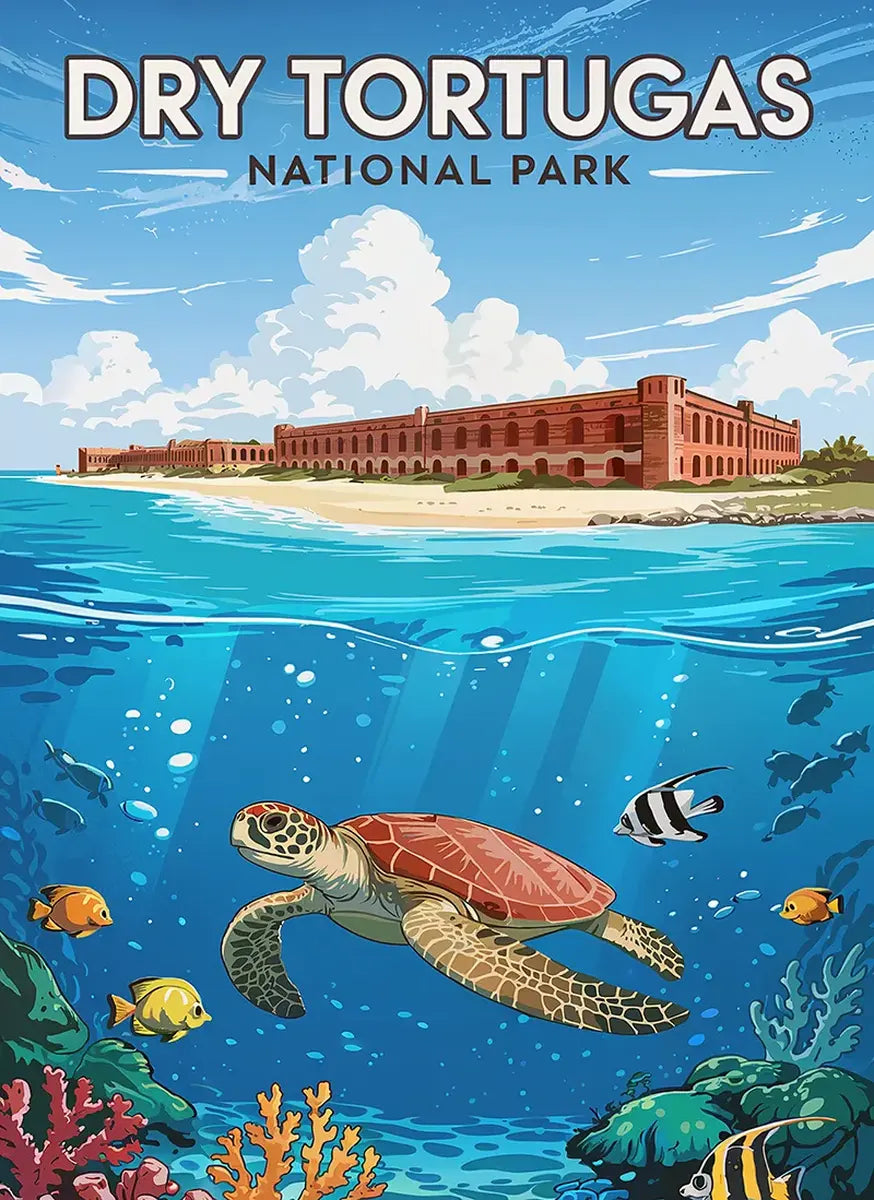 Dry Tortugas National Park Puzzle WPA Style by MakeYourPuzzles