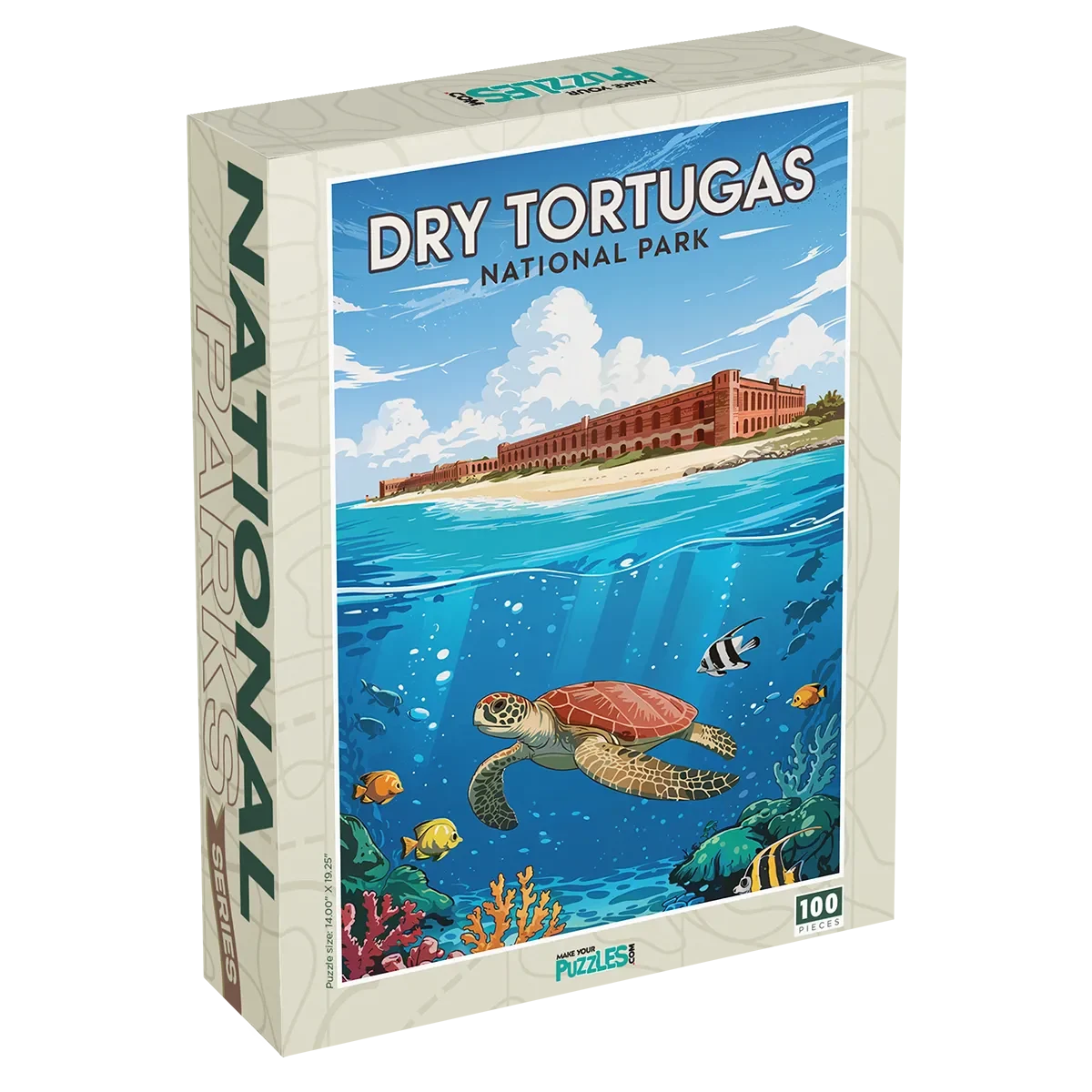 Dry Tortugas National Park 100 piece puzzle box by MakeYourPuzzles