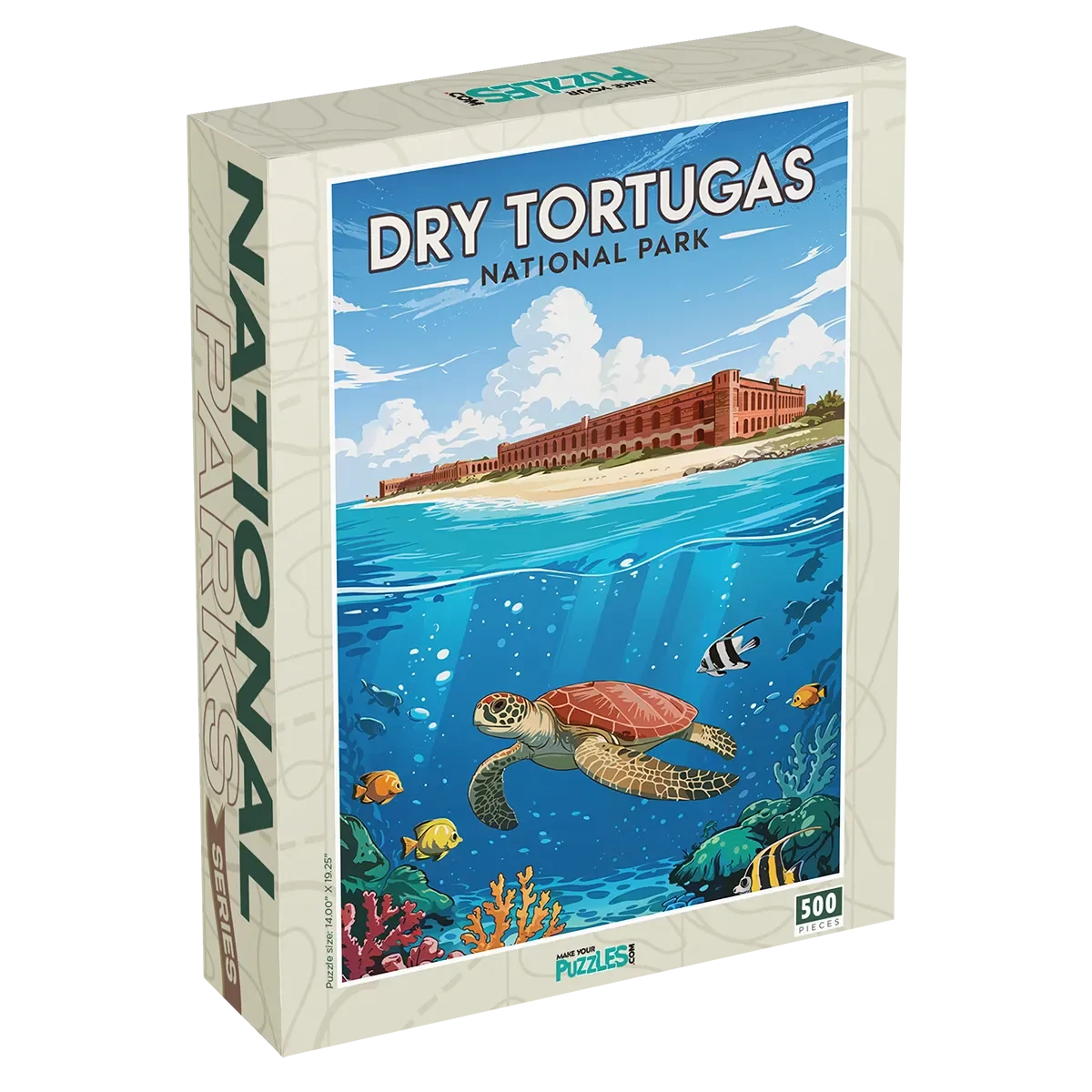 Dry Tortugas National Park 500 piece puzzle box by MakeYourPuzzles