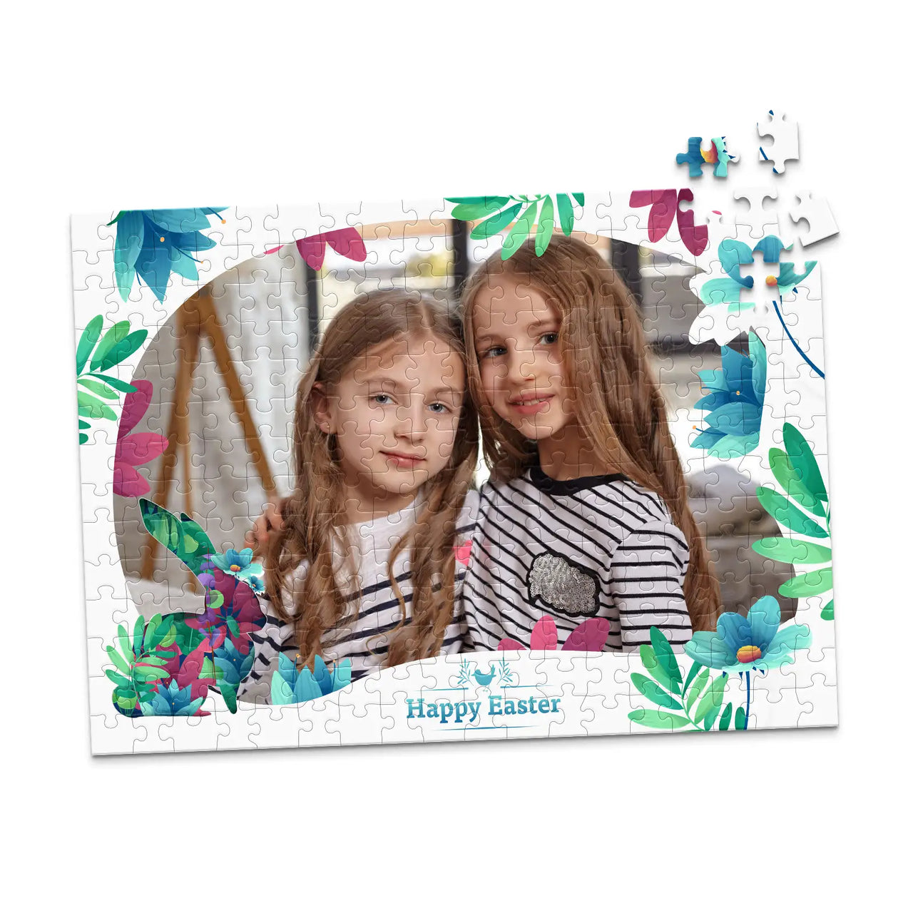 Easter Floral Frame Photo Puzzle - 252 piece