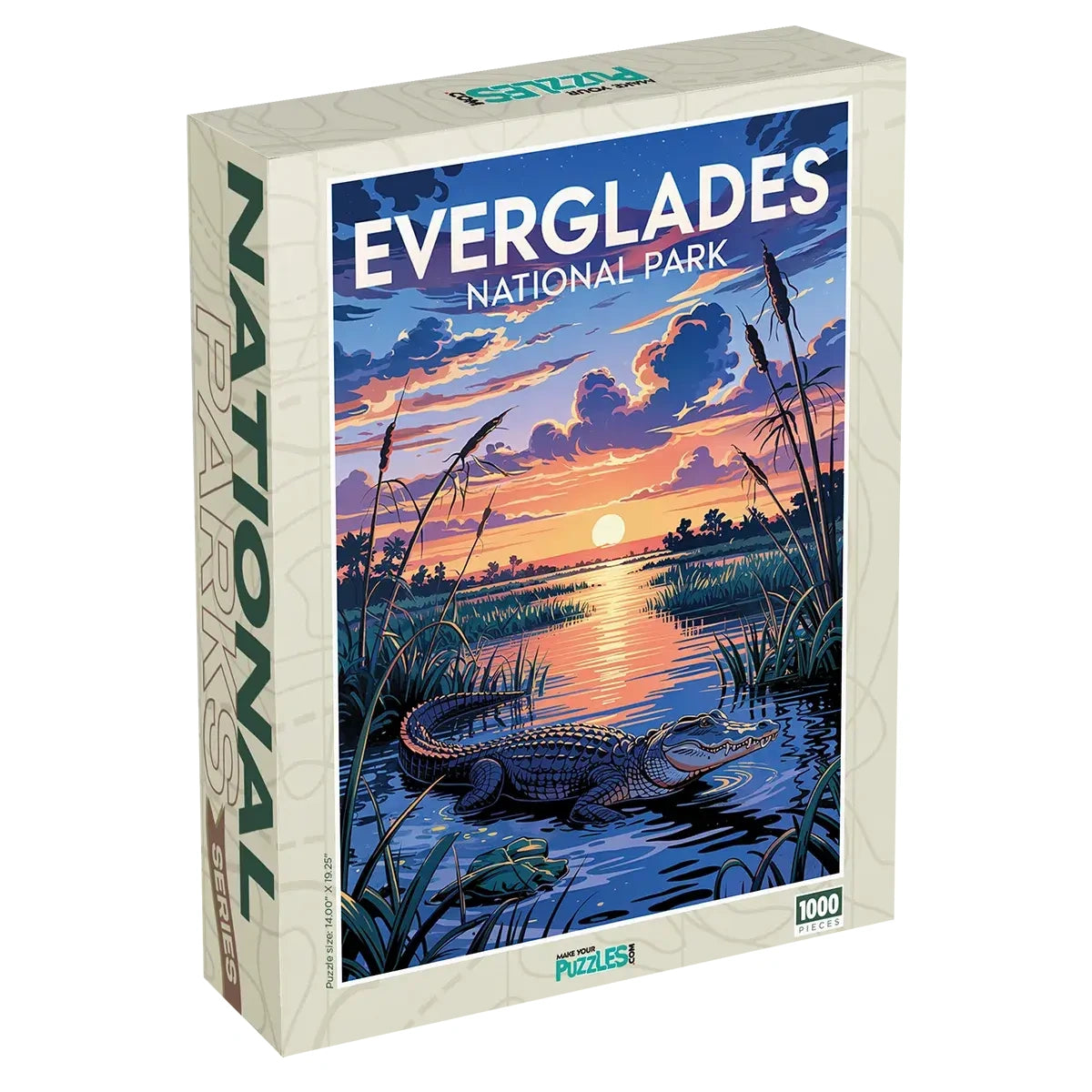 Everglades National Park Puzzle Sunset 1000 piece puzzle box by MakeYourPuzzles