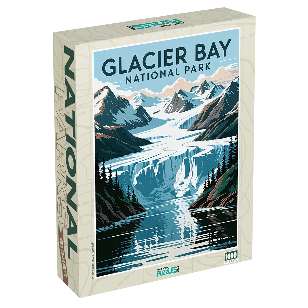 Galcier Bay National Park 1000 piece puzzle box by MakeYourPuzzles