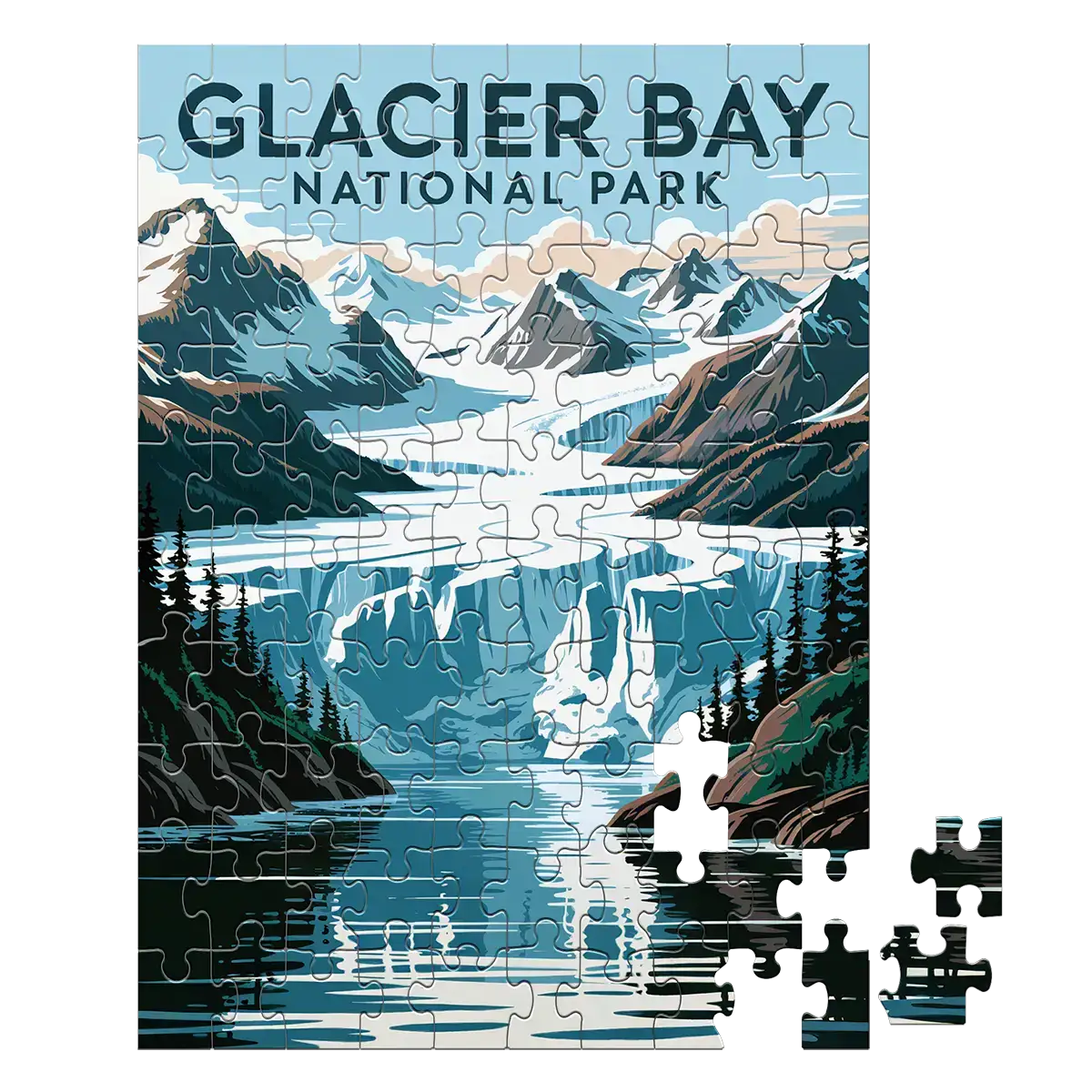 Galcier Bay National Park 100 piece puzzle by MakeYourPuzzles