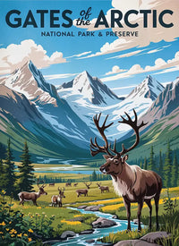 Thumbnail for Gates of the Arctic National Park Puzzle WPA Style by MakeYourPuzzles