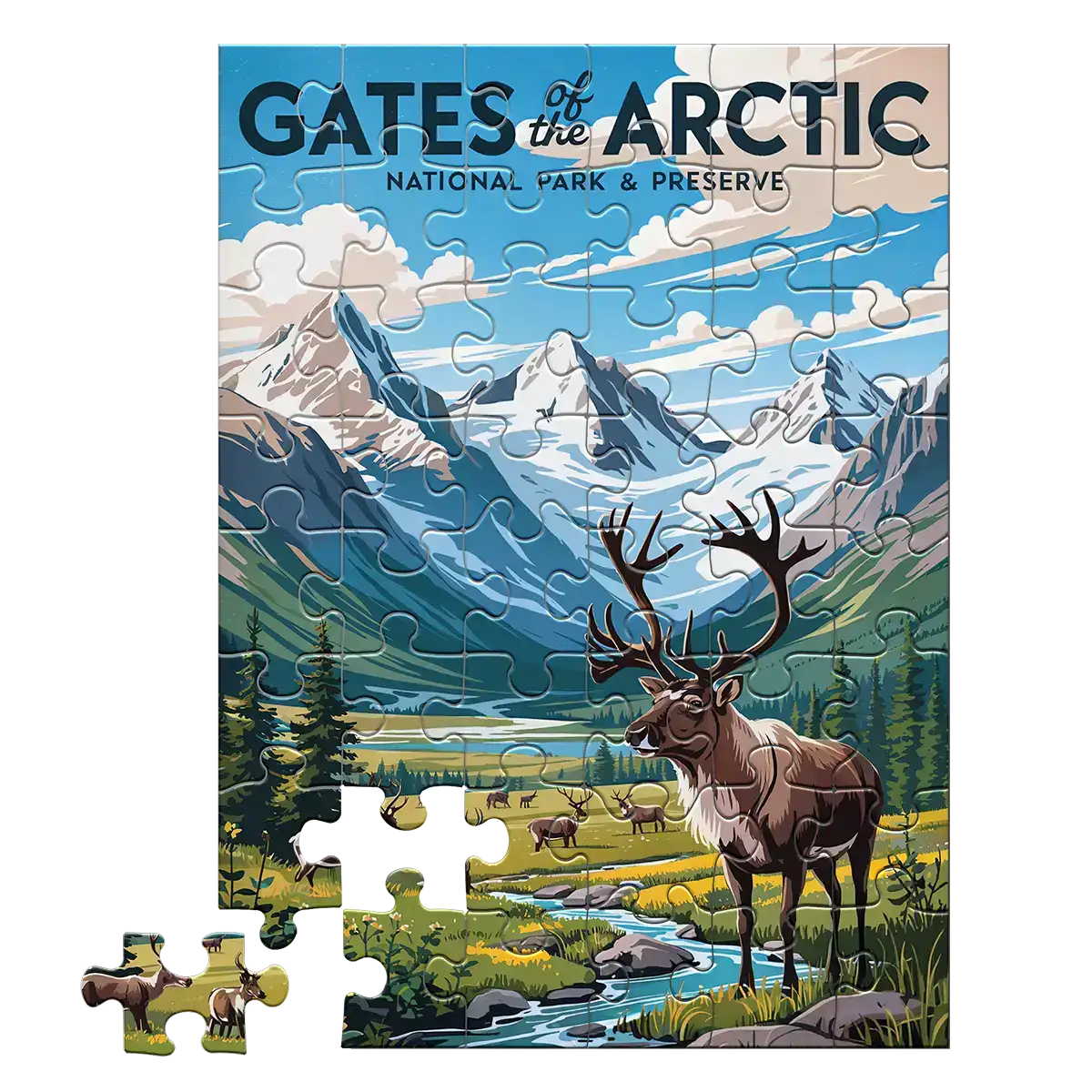 Gates of the Artic National Park 48 piece puzzle by MakeYourPuzzles