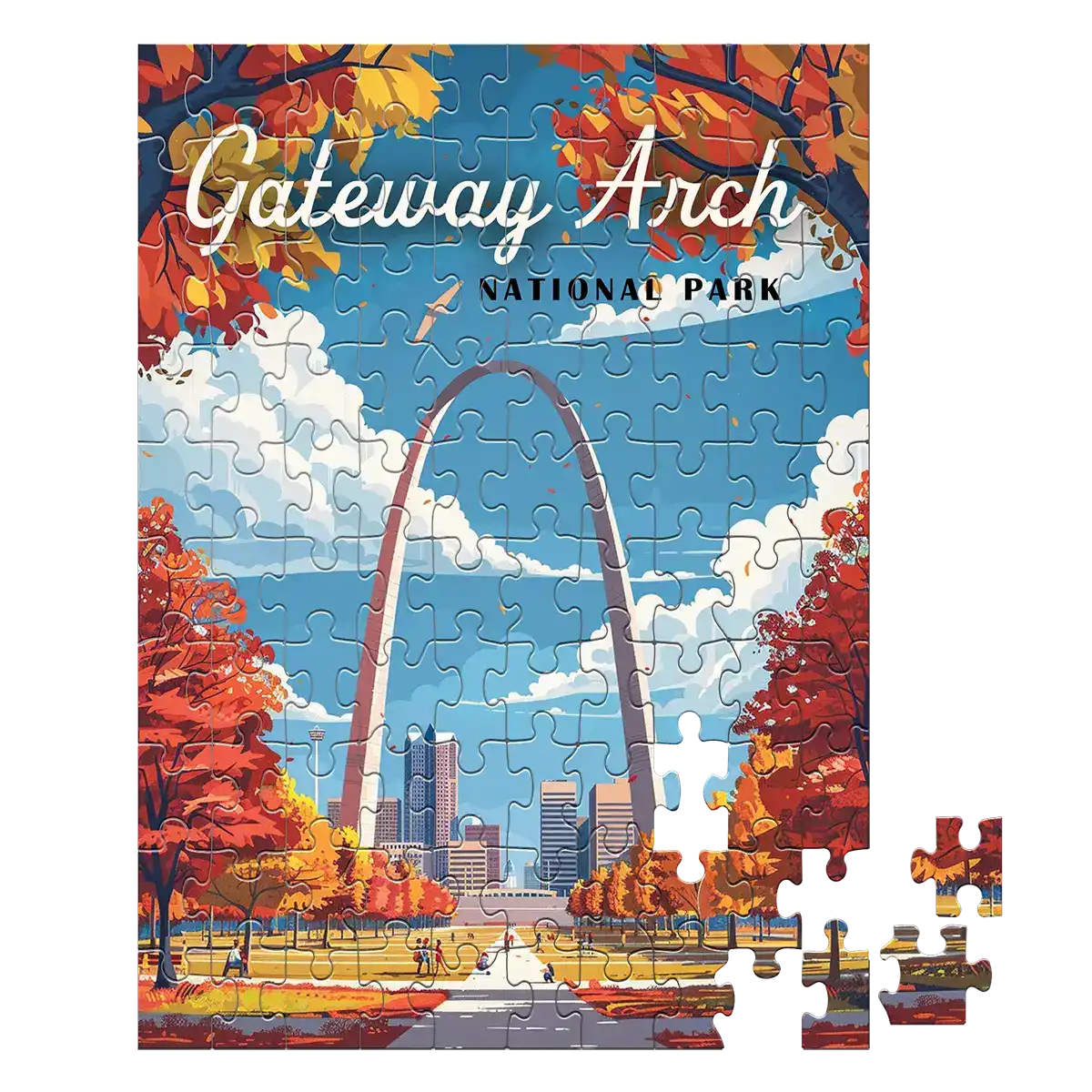 Gateway Arch National Park 100 piece puzzle by MakeYourPuzzles
