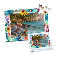 Gift Tropical Floral Photo Puzzle - 100 piece and box