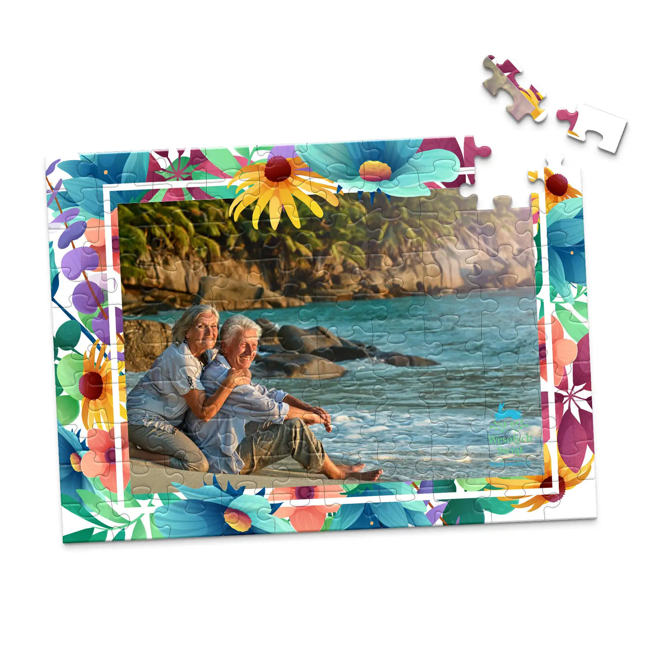 Gift Tropical Floral Photo Puzzle - 100 piece