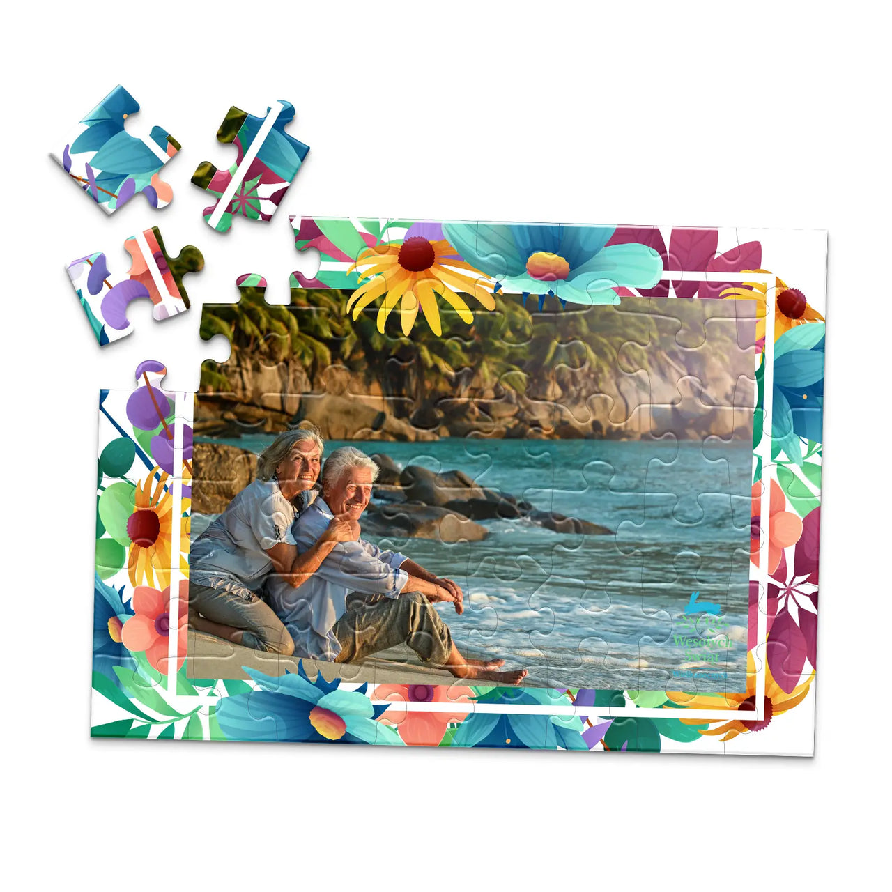 Gift Tropical Floral Photo Puzzle - 48 piece